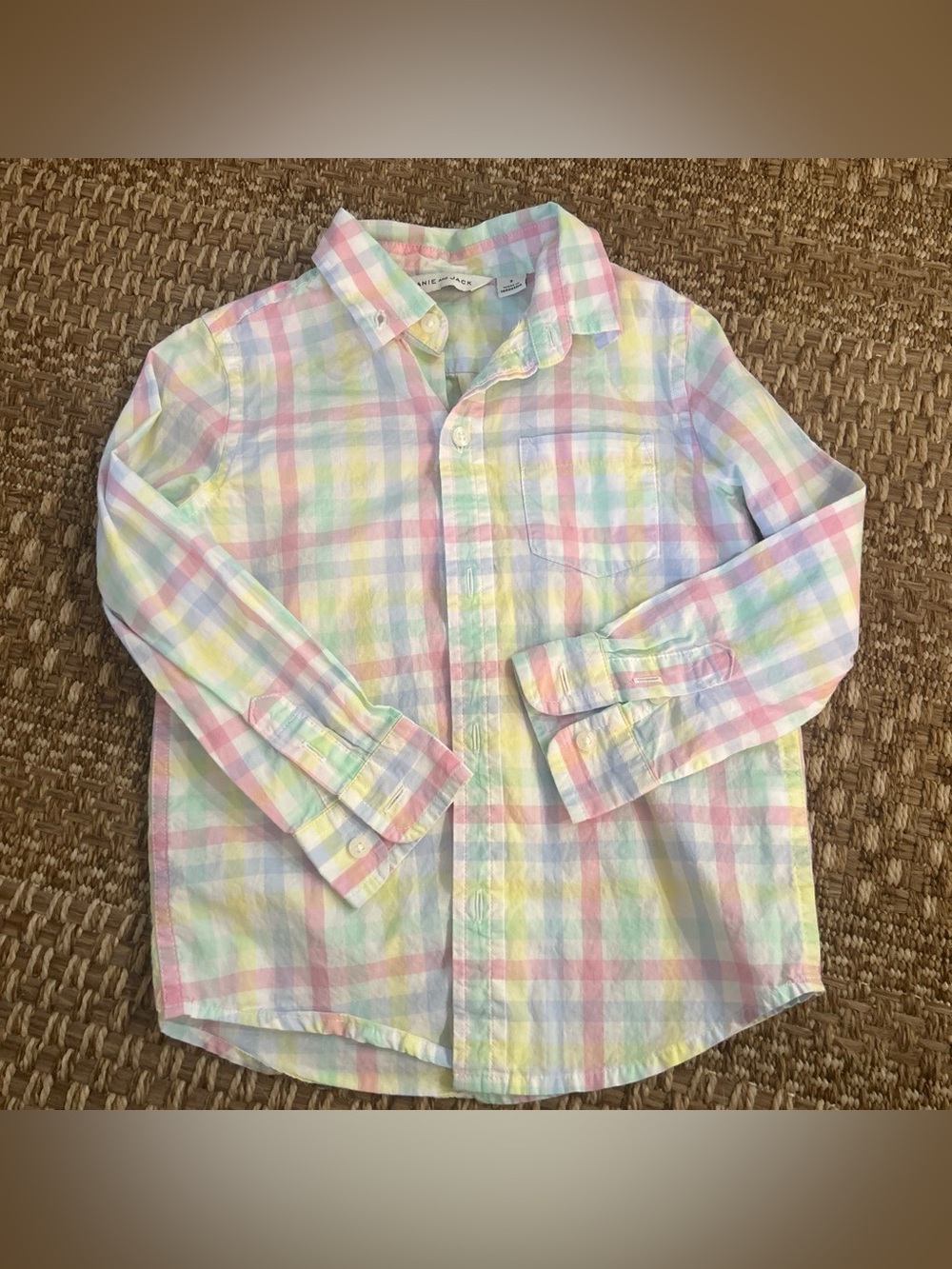 Janie and Jack Pastel Plaid Long-Sleeve Shirt - Multicolor